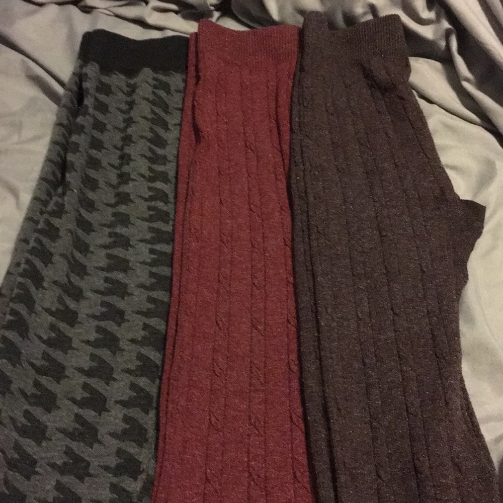 Sweater and fleece lined leggings